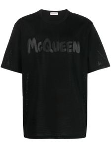 Alexander McQueen t-shirt à logo imprimé - Noir