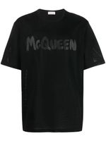 Alexander McQueen t-shirt à logo imprimé - Noir - thumbnail