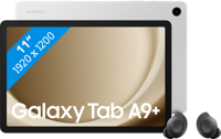 Samsung Galaxy Tab A9 Plus 11 inch 64GB Wifi Zilver + Buds FE Zwart - thumbnail