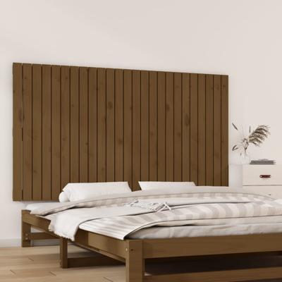 Wandhoofdbord 159,5x3x90 cm massief grenenhout honingbruin