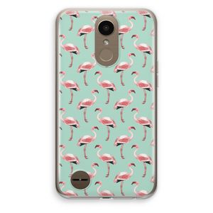 Flamingoprint groen: LG K10 (2017) Transparant Hoesje