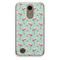 Flamingoprint groen: LG K10 (2017) Transparant Hoesje