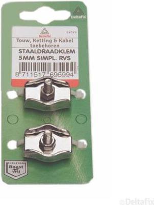 Staaldraadklem simplex rvs 5mm 2st - Deltafix
