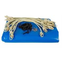 Winter- en veiligheidsafdekking voor houten zwembad - UBBINK - Rechthoekig 350x650 - Blauw - Dikte 550gr