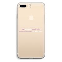 uw waarde daalt niet: iPhone 7 Plus Transparant Hoesje