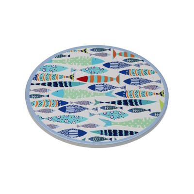 Placemat Versa Kurk Keramisch Vissen 20 X 0,6 X 20 CM