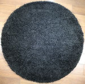 Hoogpolig Vloerkleed Shaggy Plus 1074 Zwart 200 cm Rond