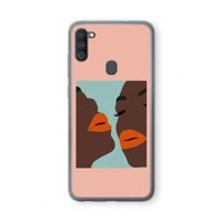Orange lips: Samsung Galaxy A11 Transparant Hoesje