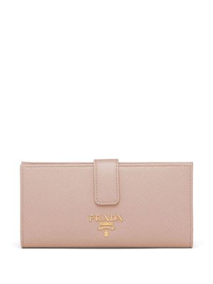 Prada portefeuille à plaque logo - Rose