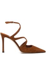 Jimmy Choo escarpins en daim Azia à bout pointu 105 mm - Marron