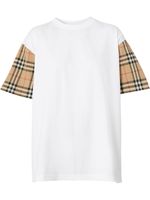 Burberry t-shirt à manches Vintage Check - Blanc - thumbnail