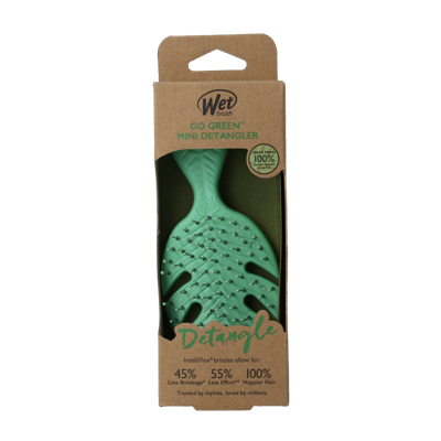 Wet Brush Go green detangler green mini 1 Stuks