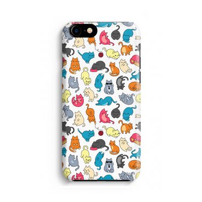 Kleurrijke katten: Volledig Geprint iPhone 7 Hoesje