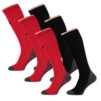 Xtreme Compressie Sokken Hardlopen 6-pack Multi Red-39/42
