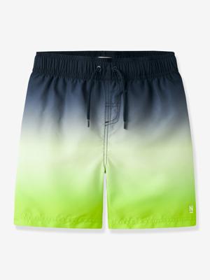 Zwemshort voor jongens met kleurverloop NAME IT fluoriserend groen