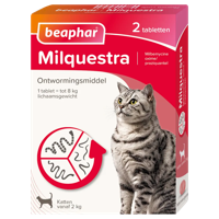 Beaphar Milquestra Ontwormingsmiddel Katten vanaf 2KG - - thumbnail