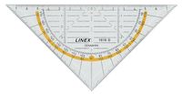 Linex 1616G 45° driehoek Polystyreen Transparant, Geel 1 stuk(s)
