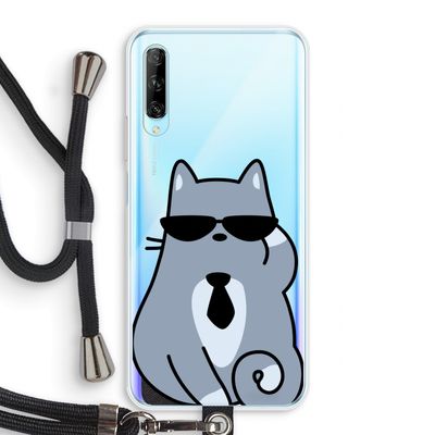 Cool cat: Huawei P Smart Pro Transparant Hoesje met koord