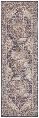 Hanse Home - Terrain Designer Shortpile Rug Sand Creme Blue - 80x200 cm