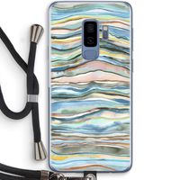 Watercolor Agate: Samsung Galaxy S9 Plus Transparant Hoesje met koord