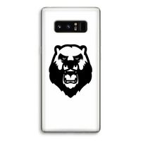 Angry Bear (white): Samsung Galaxy Note 8 Transparant Hoesje
