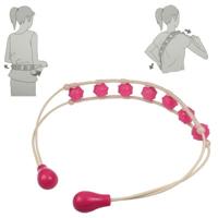 Taille en rug massage kraal ring (roze)