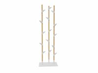 Cascando staande kapstok Bamboo 3 eikenhout - witte haken