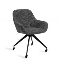 Jesper Home Eetkamerstoel 'Kushi' Glide Black, kleur Skyfall