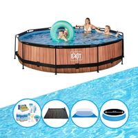 EXIT Zwembad Timber Style - Frame Pool ø360x76cm - Combi Deal