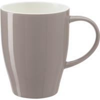 Koffie mokken/bekers Paris - 1x - porselein - met oor - steengrijs - 350 ml - stijlvolle vorm