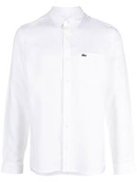 Lacoste chemise boutonnée à logo brodé - Blanc - thumbnail