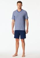 Schiesser Schiesser Heren Pyjama Short royal blue 183585 54/XL