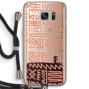 Marrakech Pink: Samsung Galaxy S7 Transparant Hoesje met koord