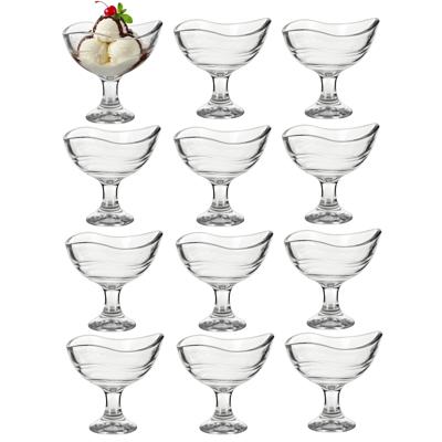 Alessandro ijscoupe Maui - 12x stuks - glas - kristal - 180 ml - 10 x 10 x 10 cm - ijs schaaltjes