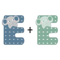 Small Foot - houten dieren kinderletter - e