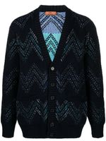 Missoni cardigan en maille chevrons - Bleu