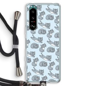 Poezen: Sony Xperia 5 III Transparant Hoesje met koord