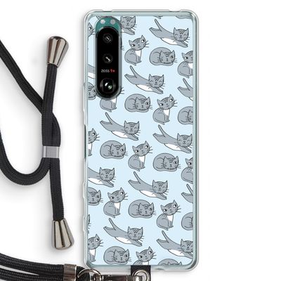 Poezen: Sony Xperia 5 III Transparant Hoesje met koord