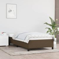 Bedframe zonder matras 80x200 cm stof donkerbruin