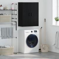 Wandkast Wandgemonteerd Zwart 69.5 x 34 x 90 cm Bewerkt hout