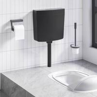 VidaXL Toiletstortbak met watertoevoer onderin 3/6 l zwart