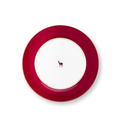 Ontbijtbord Love Birds Deer Dark Red 21 cm