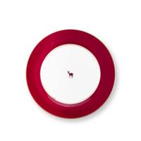 Ontbijtbord Love Birds Deer Dark Red 21 cm
