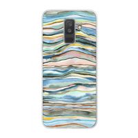 Watercolor Agate: Samsung Galaxy A6 Plus (2018) Transparant Hoesje