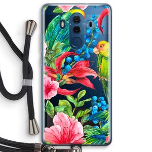 Papegaaien: Huawei Mate 10 Pro Transparant Hoesje met koord