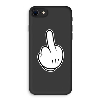 Middle finger white: iPhone 7 Biologisch afbreekbaar hoesje