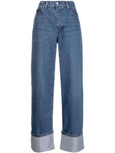 Alexander Wang jean ample à ornements en cristal - Bleu