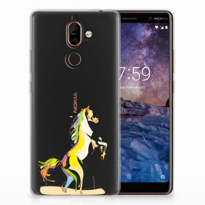 Nokia 7 Plus Telefoonhoesje met Naam Horse Color