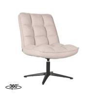 LABEL51 - Fauteuil Vince - Naturel Boucle - Zwart Metaal