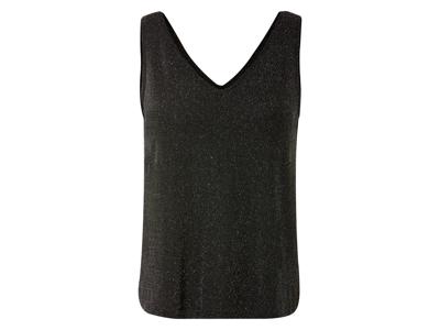 esmara Dames glittertop (M (40/42), Zwart)